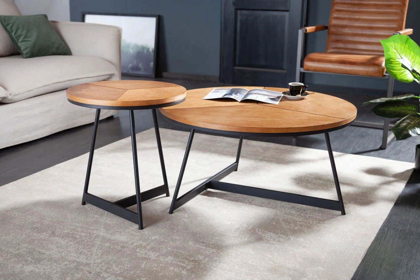 STOLIK OAK ELEGANCE 45 CM OPTYKA DĄB 41204  / INVICTA INTERIOR
