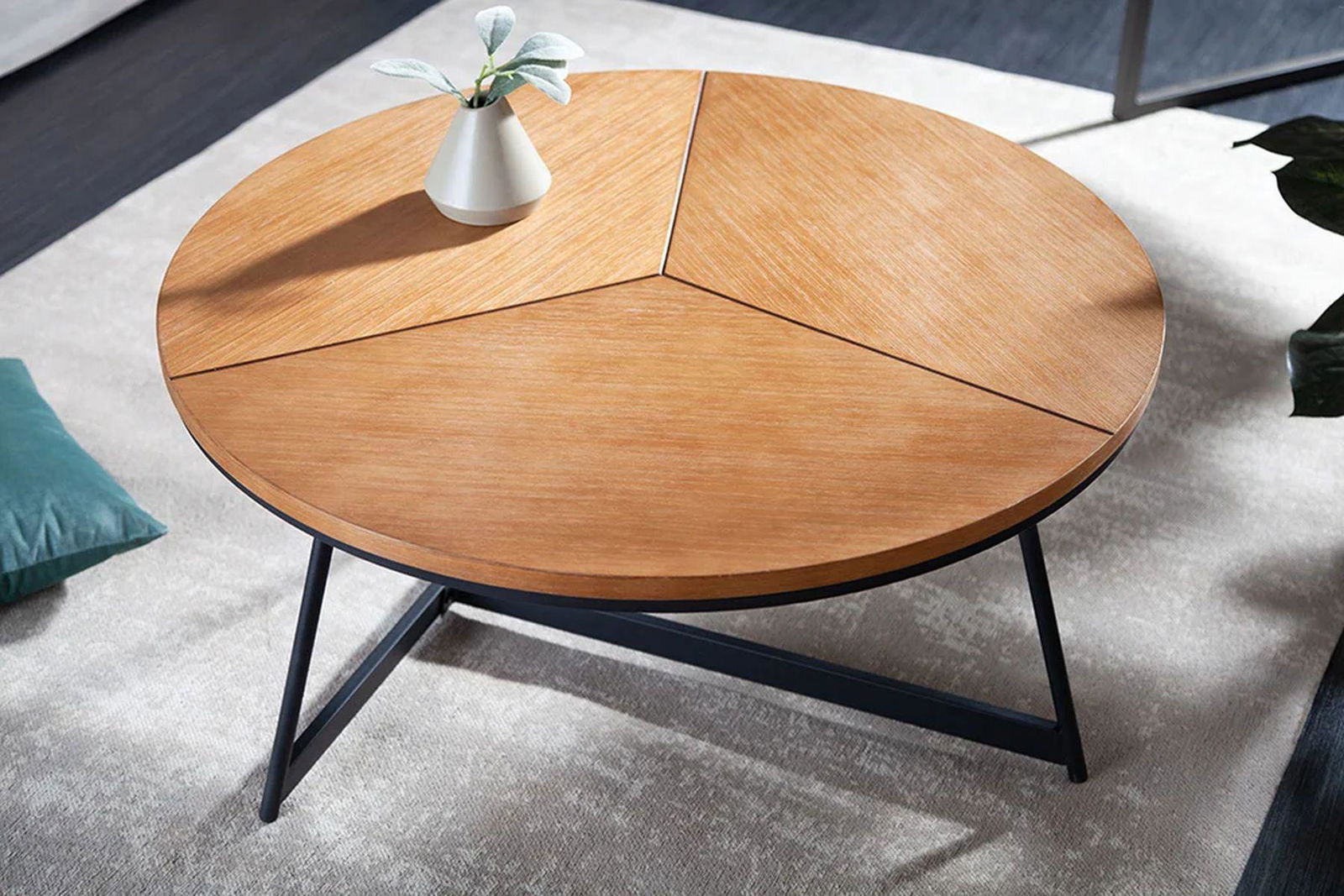 STOLIK OAK ELEGANCE 80 CM OPTYKA DĄB 41205  / INVICTA INTERIOR