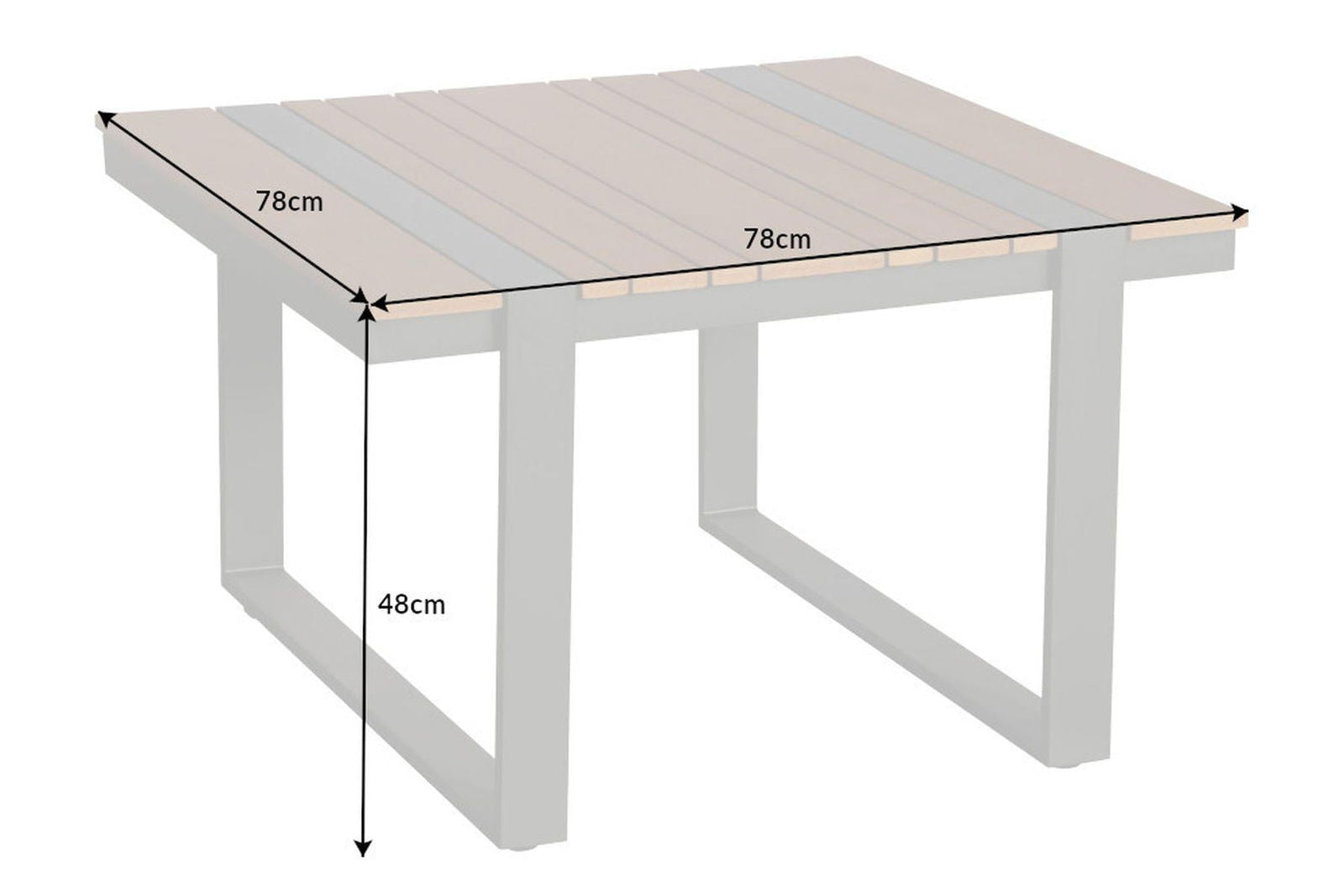 STOLIK OGRODOWY TAMPA LOUNGE 80 CM / 40935  / INVICTA INTERIOR
