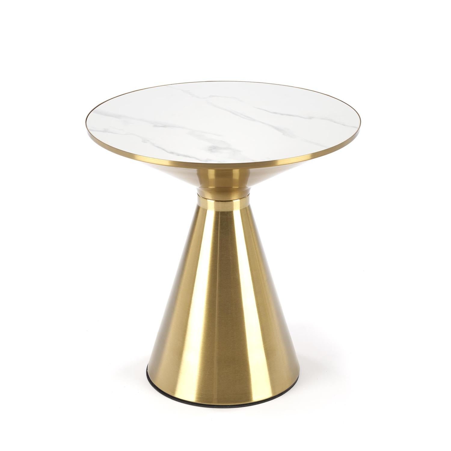 STOLIK TRIBECA OPTYKA BIAŁY MARMUR 50 CM / HAL