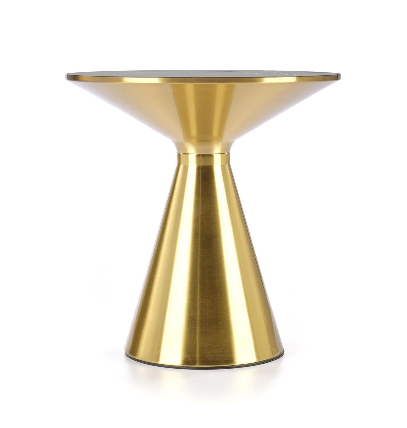 STOLIK TRIBECA OPTYKA CZARNY MARMUR 50 CM / HAL