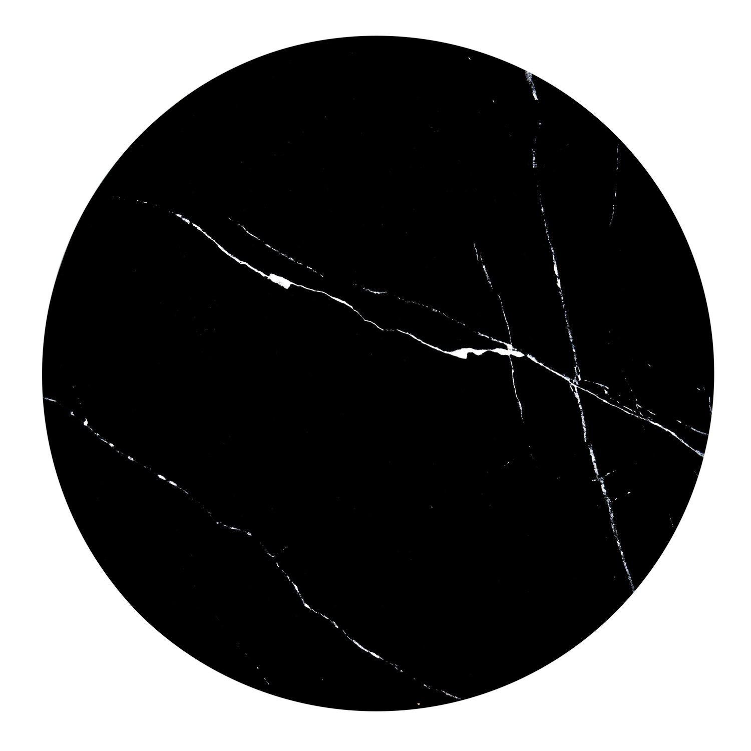 STOLIK TRIBECA OPTYKA CZARNY MARMUR 50 CM / HAL