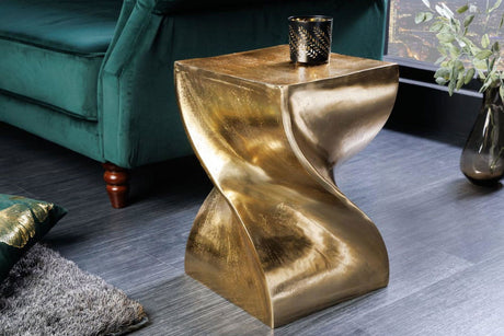 STOLIK TWIST ZŁOTY ALUMINIUM / 42005  / INVICTA INTERIOR