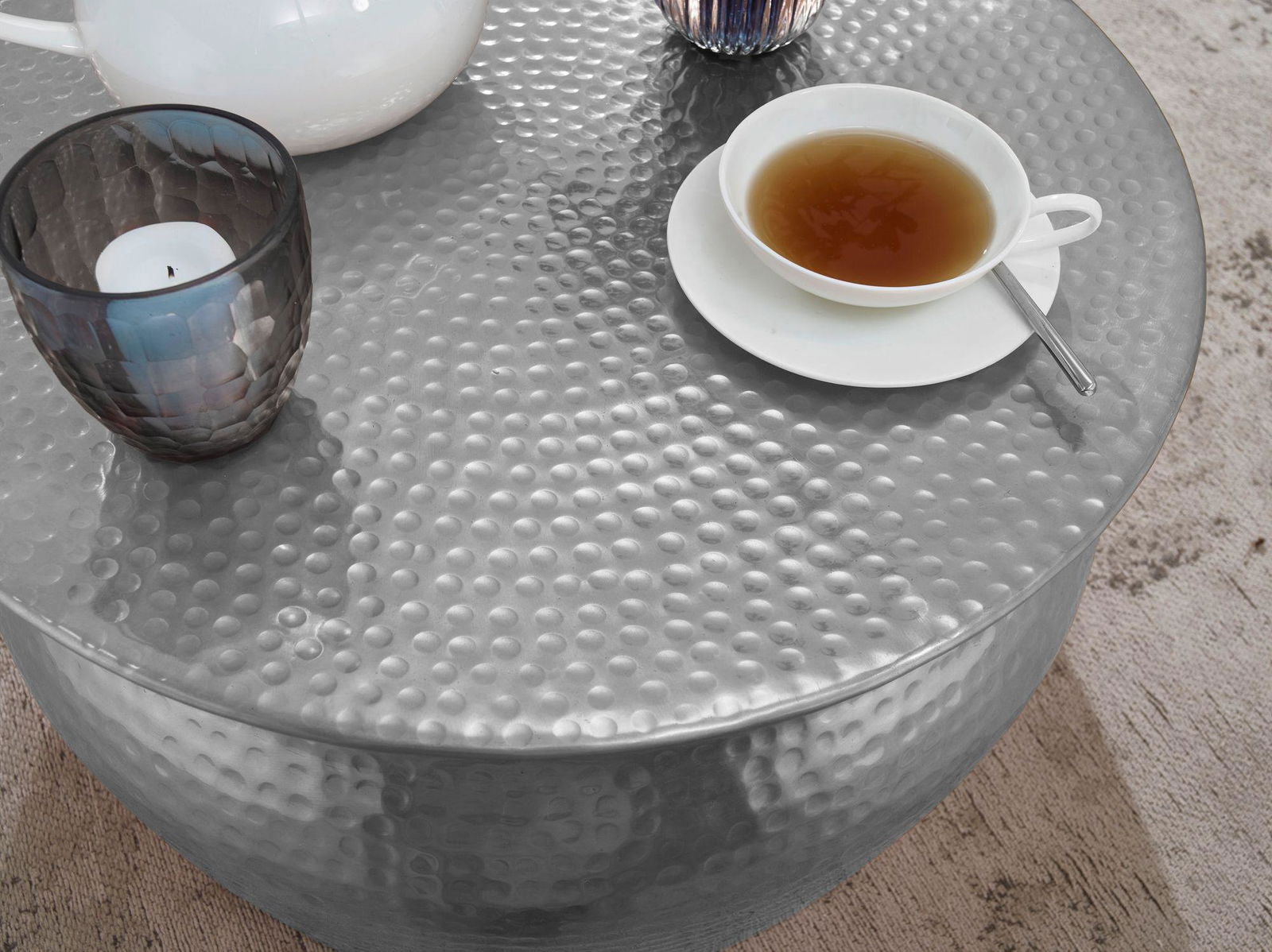 STOLIK WOHNLING SILVER MODERN ALUMINIUM / WL5.454