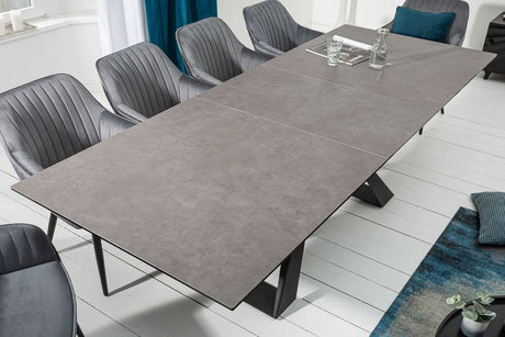 STÓŁ CONCORD 180 - 230 CM CERAMIKA ANTRACYT / 40648  / INVICTA INTERIOR