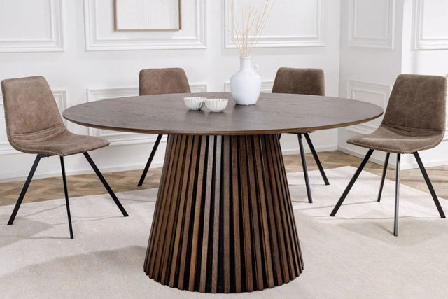 STÓŁ DO JADALNI CIEMNY DĄB 120 CM / 43434 / INVICTA INTERIOR