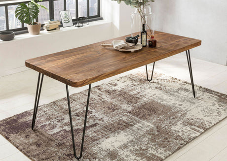 STÓŁ DO JADALNI DREWNO LIST SHEESHAM 120 CM Wohnling / WL1.501