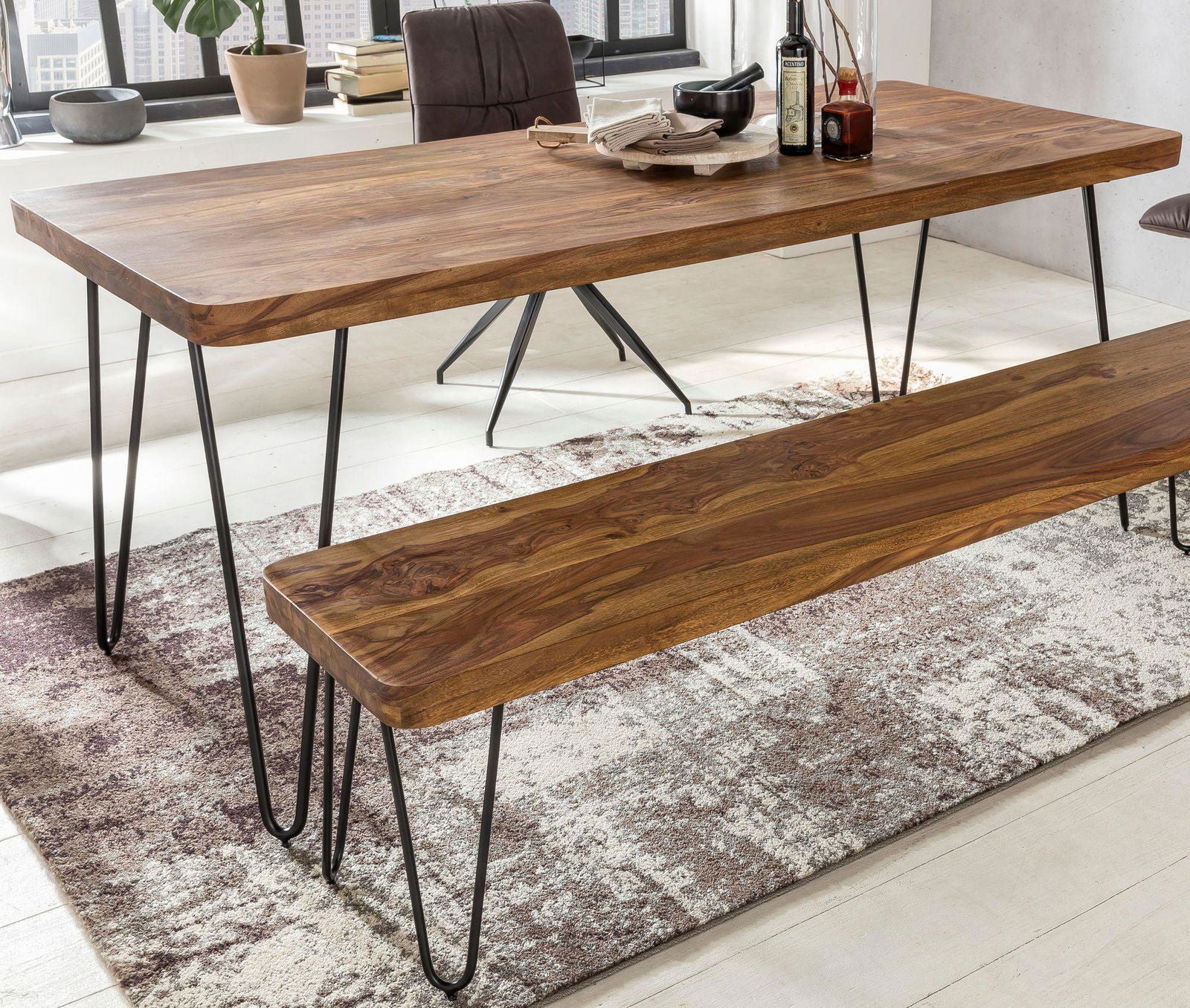 STÓŁ DO JADALNI DREWNO LITE SHEESHAM 160 CM Wohnling / WL1.499