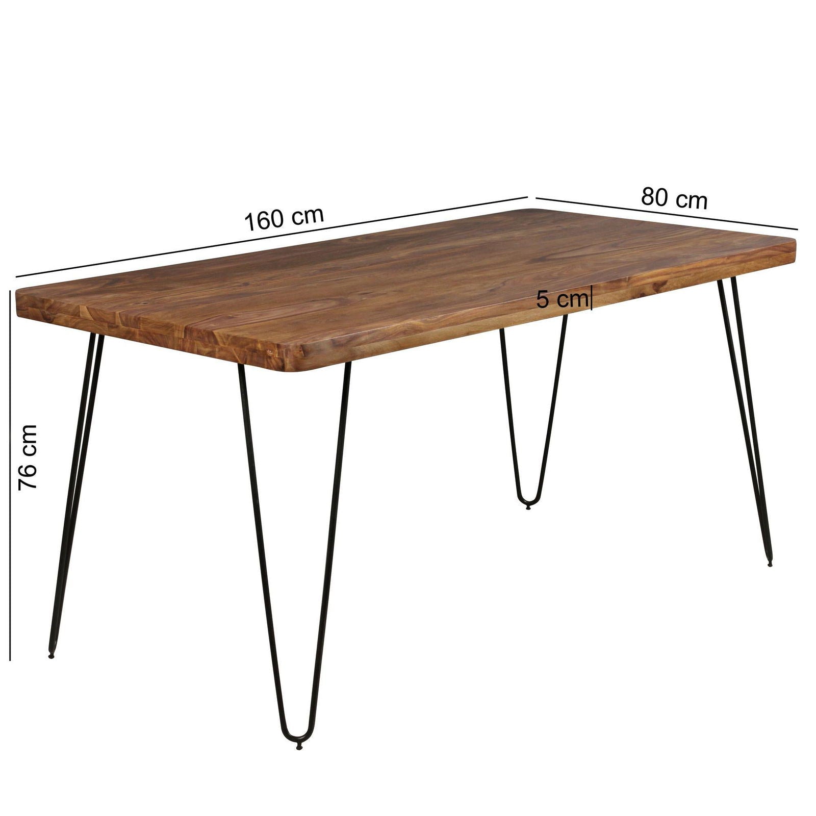 STÓŁ DO JADALNI DREWNO LITE SHEESHAM 160 CM Wohnling / WL1.499