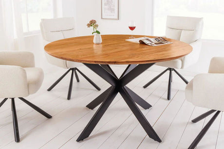 STÓŁ DO JADALNI GALAXY AKACJA OKRĄGŁY Ø 130 CM / 42373  / INVICTA INTERIOR