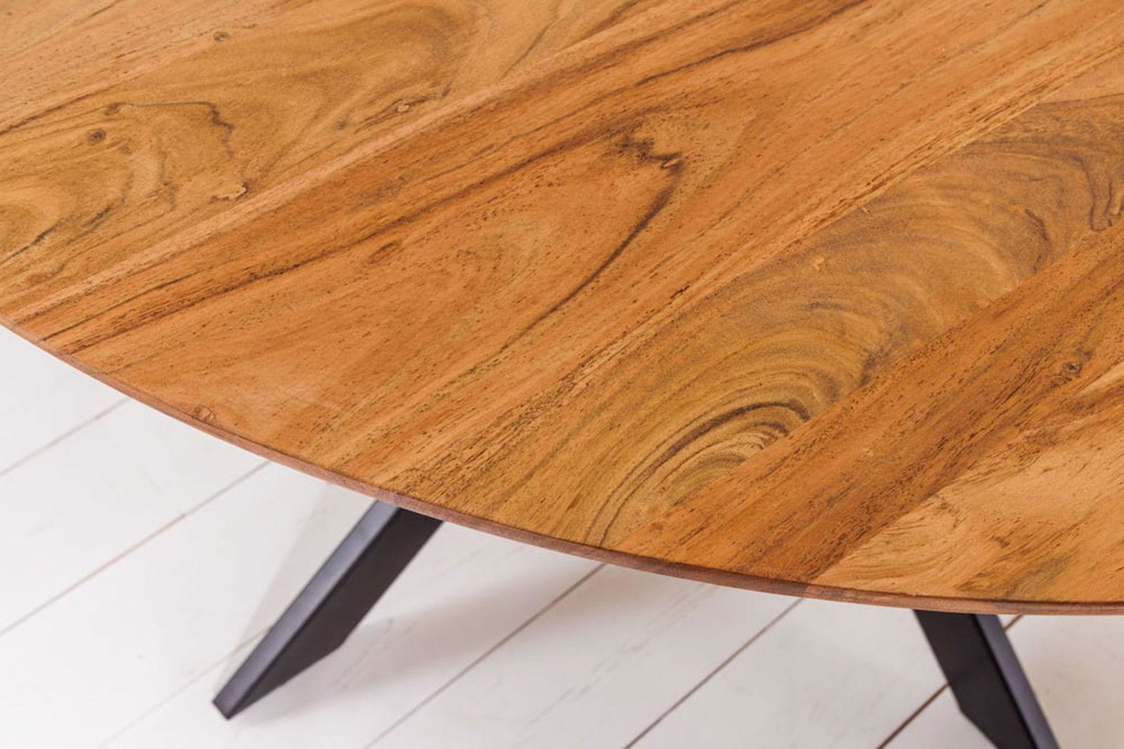 STÓŁ DO JADALNI GALAXY AKACJA OKRĄGŁY Ø 130 CM / 42373  / INVICTA INTERIOR