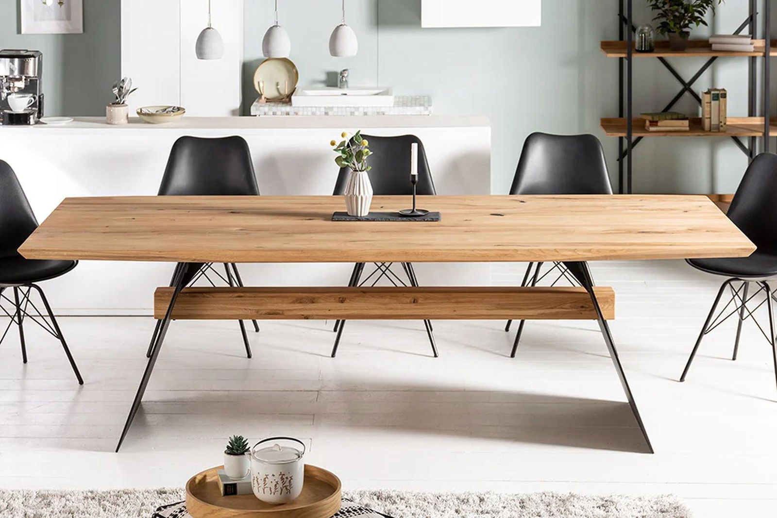 STÓŁ DO JADALNI GRAND OAK DĄB DZIKI NATURALNY 200 CM / 43390  / INVICTA INTERIOR