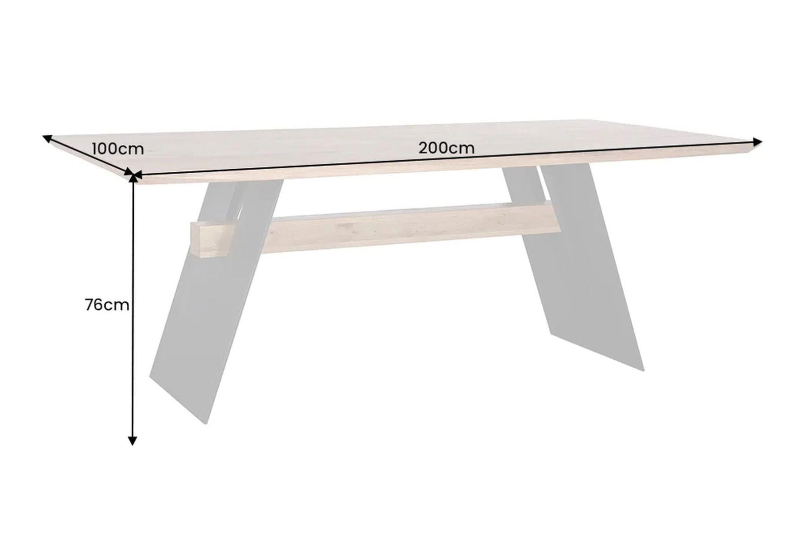 STÓŁ DO JADALNI GRAND OAK DĄB DZIKI NATURALNY 200 CM / 43390  / INVICTA INTERIOR
