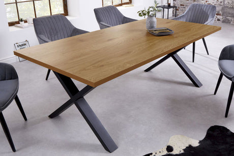 STÓŁ DO JADALNI  LOFT 180 CM OPTYKA DĄB / 40871  / INVICTA INTERIOR