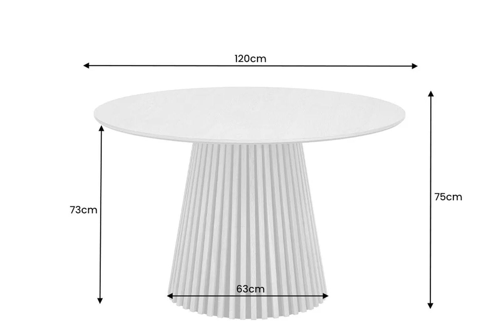 STÓŁ DO JADALNI OPTYKA DĄB 120 CM / 43428 / INVICTA INTERIOR