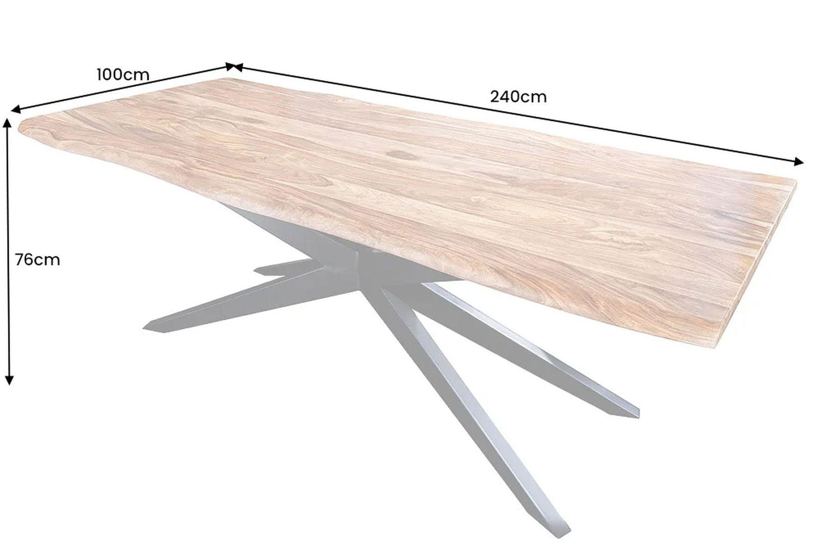STÓŁ DO JADALNI SPIDER SHEESHAM 240 CM / 43701 / INVICTA INTERIOR