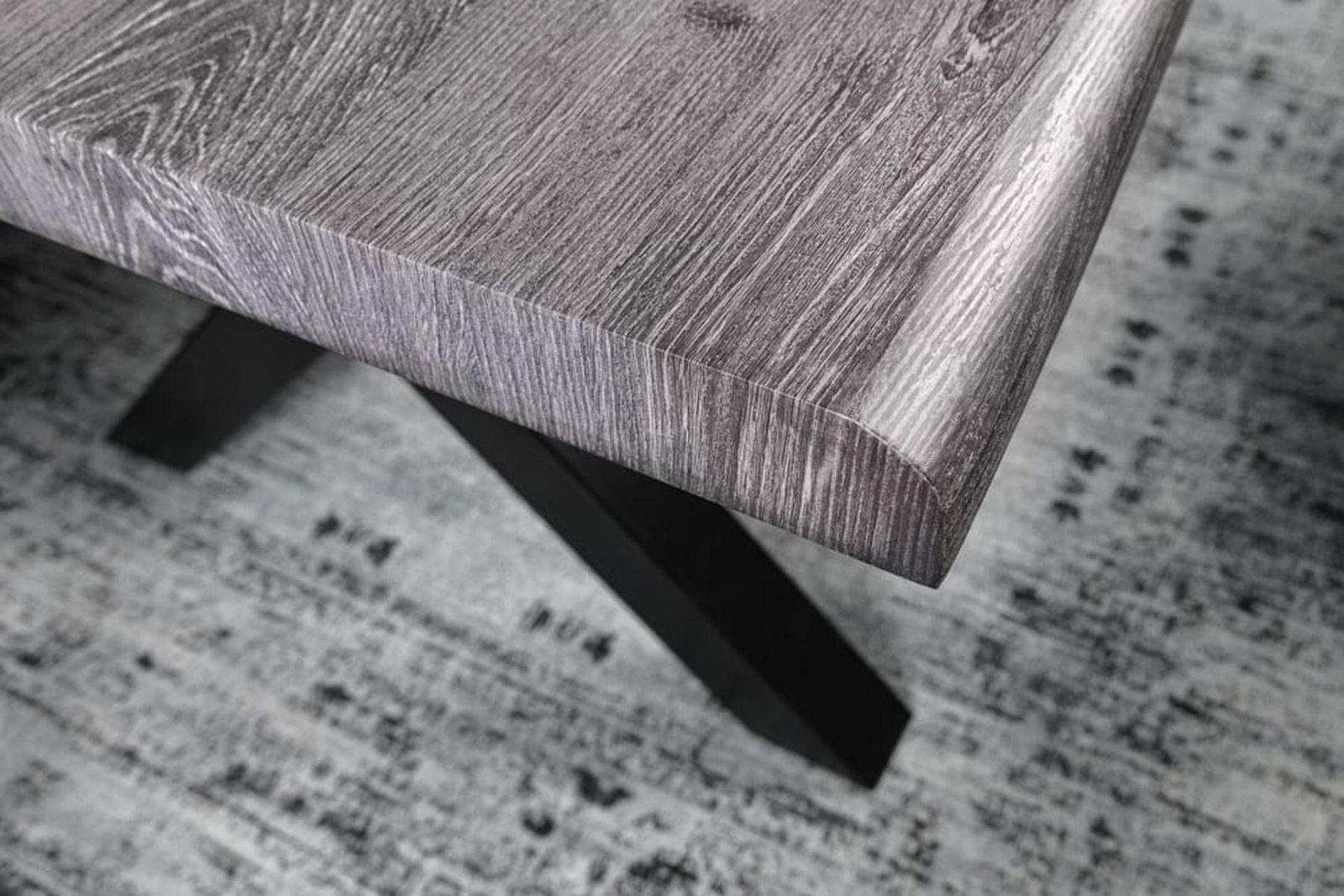 STÓŁ DZIKI DĄB SZARY WAPNOWANY 160 CM / 42280  / INVICTA INTERIOR