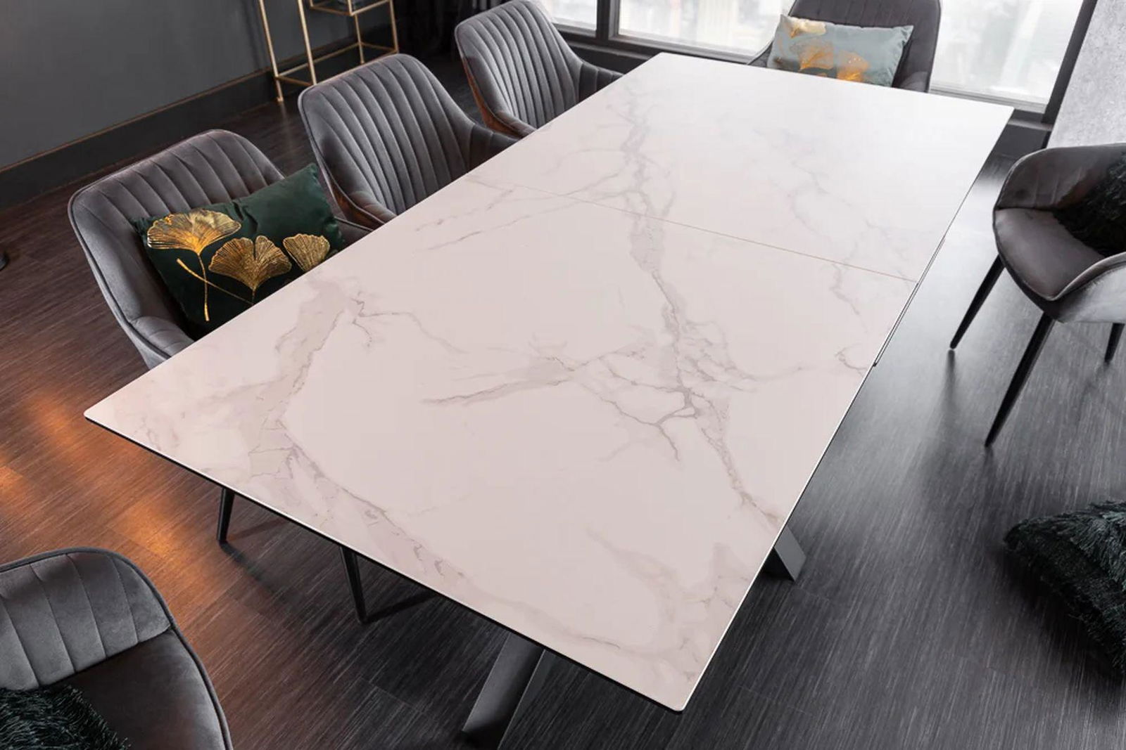 STÓŁ ETERNITY 180 - 225 CM OPTYKA MARMUR / 40650 / 41218  / INVICTA INTERIOR