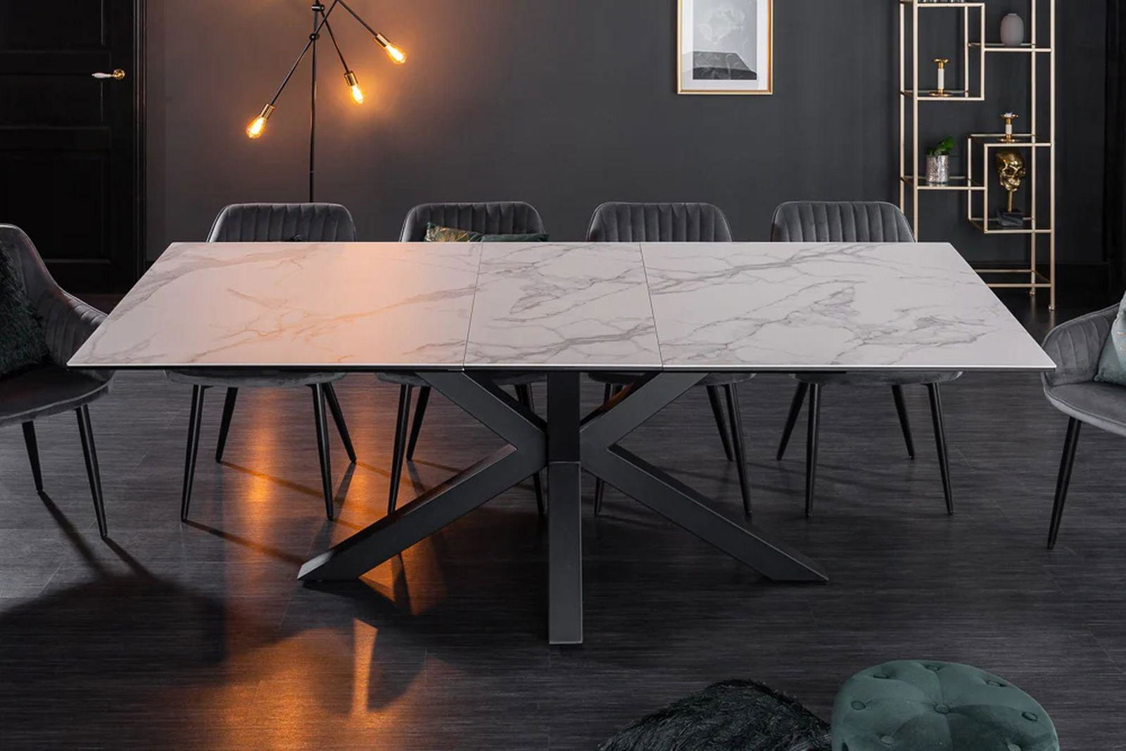 STÓŁ ETERNITY 180 - 225 CM OPTYKA MARMUR / 40650 / 41218  / INVICTA INTERIOR