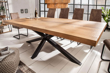 STÓŁ GALAXIE 200 CM SOSNA NATURALNA 60 MM / 40657  / INVICTA INTERIOR