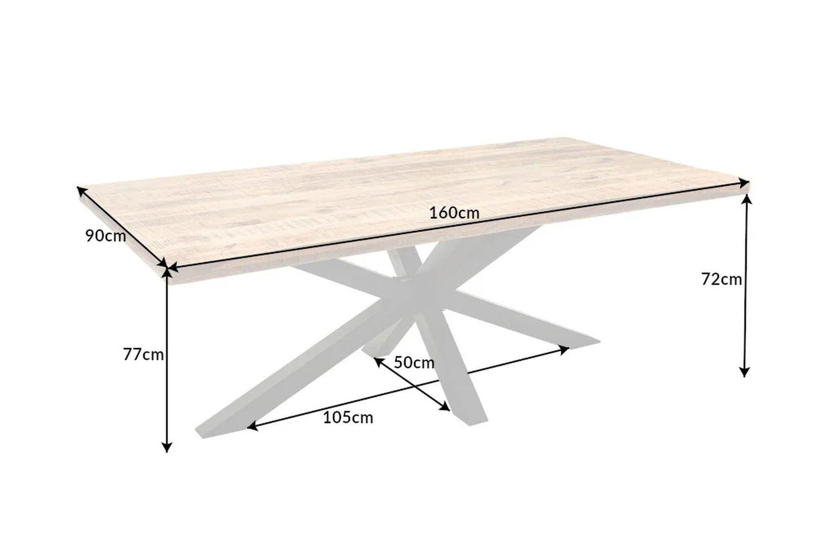 STÓŁ GALAXIE MANGO 160 CM / 42257  / INVICTA INTERIOR