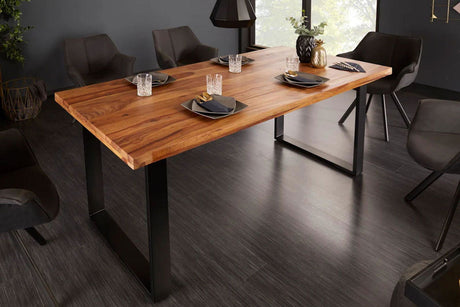 STÓŁ IRON CRAFT 140 CM SHEESHAM / 40816  / 39867 / INVICTA INTERIOR