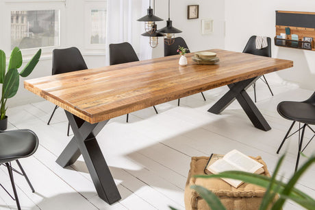 STÓŁ IRON CRAFT 160 CM MANGO NATURALNE / 40012  / INVICTA INTERIOR