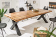 STÓŁ IRON CRAFT 240 CM MANGO NATURALNE / 40057  / INVICTA INTERIOR