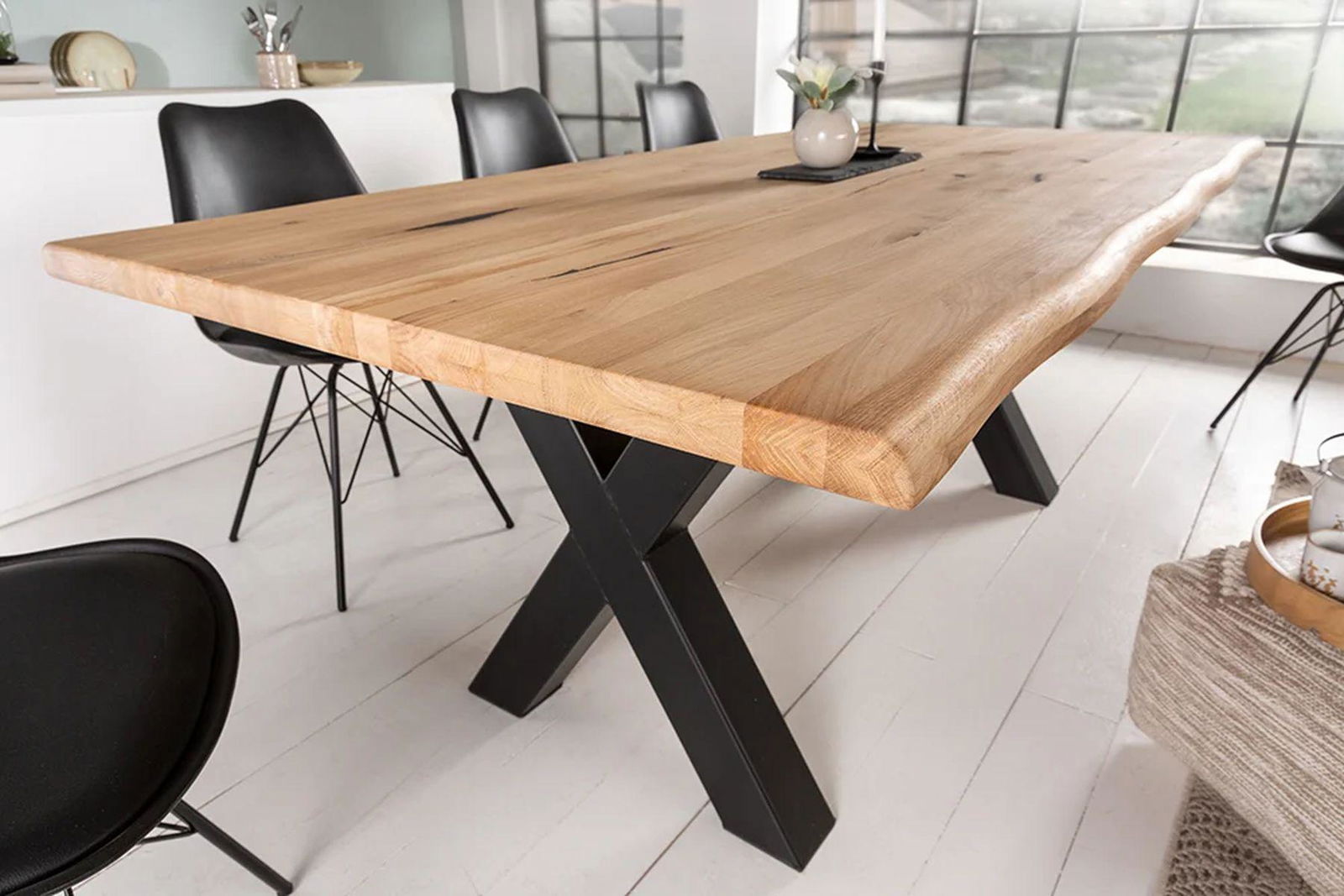 STÓŁ LIVING EDGE 200cm dąb dziki 40 mm / 41186  / INVICTA INTERIOR