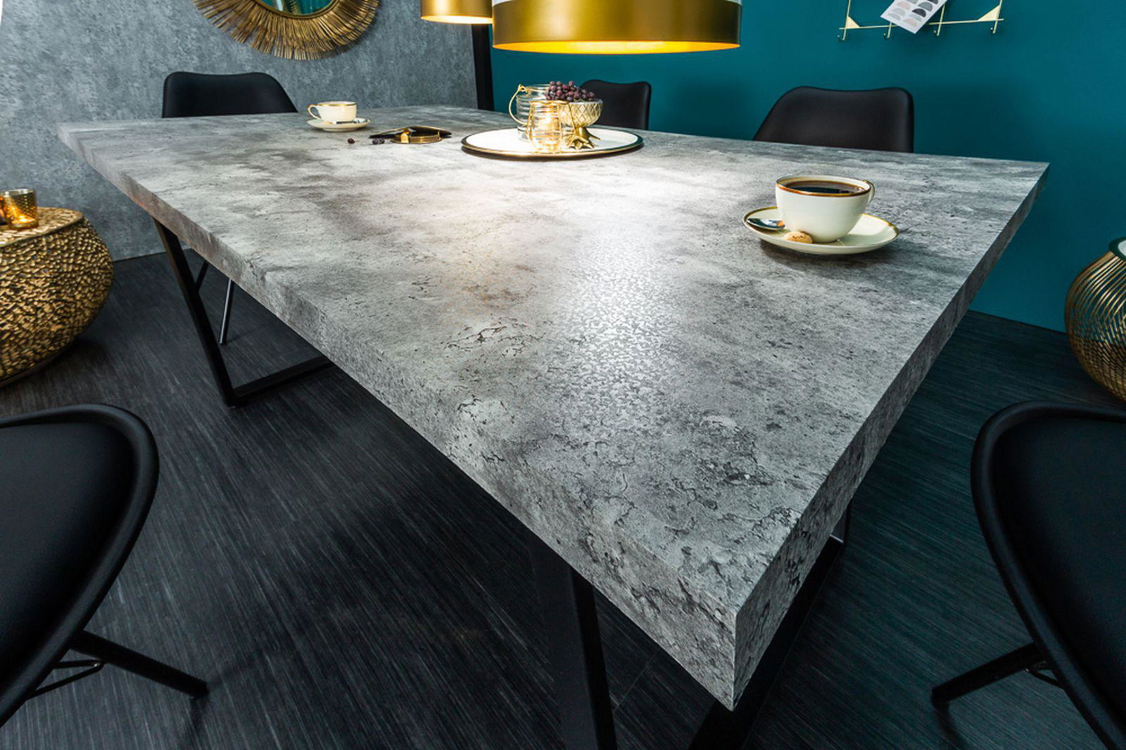 STÓŁ LOFT 160 CM OPTYKA BETON / 38956 / INVICTA INTERIOR