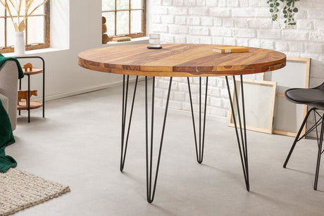 STÓŁ MAKASSAR OKRĄGŁY 120 CM / 40780 / INVICTA INTERIOR