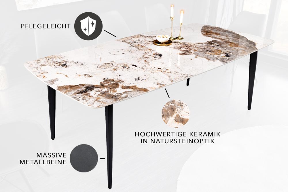 STÓŁ MILANO CERAMICZNY BLAT 160 CM / 44232 / INVICTA INTERIOR