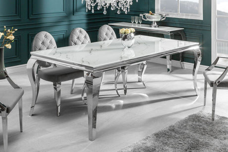 STÓŁ MODERN BAROCK 180 CM OPTYKA MARMUR / 39995  / INVICTA INTERIOR
