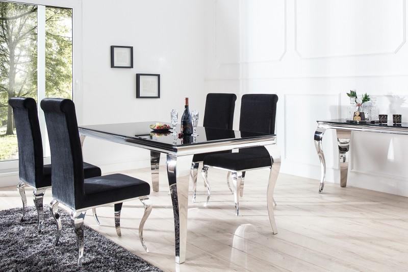 STÓŁ MODERN SILVER BLACK 200 / 37356 / INVICTA INTERIOR