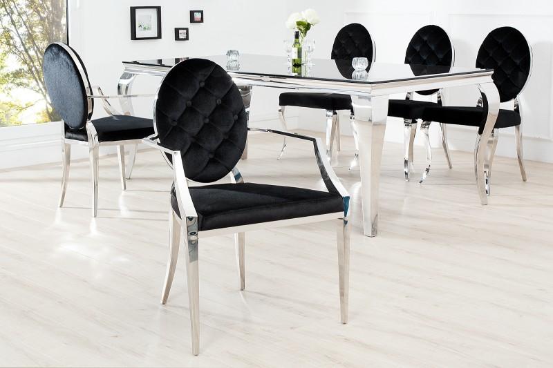 STÓŁ MODERN SILVER BLACK 200 / 37356 / INVICTA INTERIOR