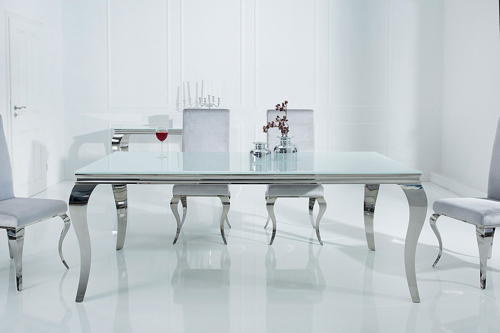 STÓŁ MODERN SILVER WHITE 180 /37903 / INVICTA INTERIOR