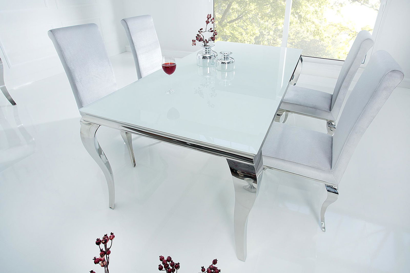 STÓŁ MODERN SILVER WHITE 180 /37903 / INVICTA INTERIOR