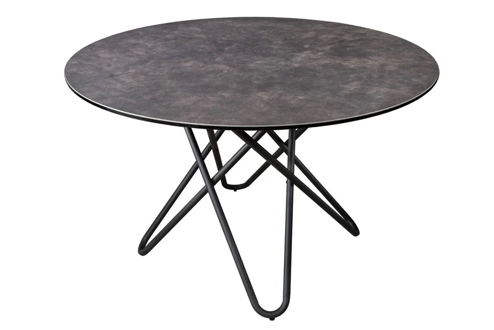 STÓŁ OKRĄGŁY 120 CM OPTYKA MARMUR ANTRACYT / 41710  / INVICTA INTERIOR