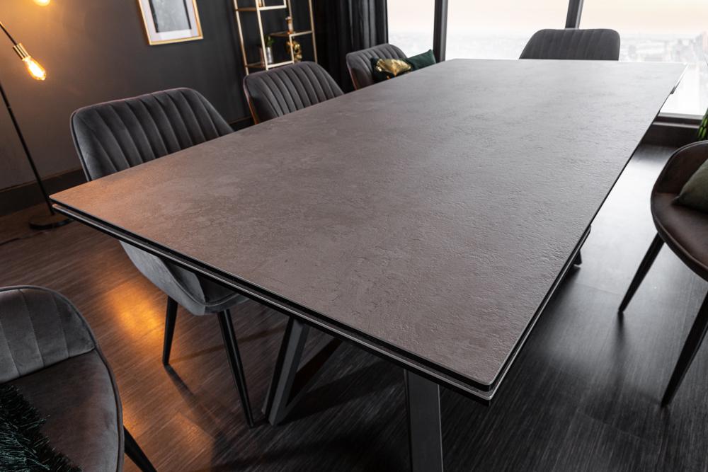 STÓŁ ROZKŁADANY ATLAS OPTYKA BETON 180 ( 220 - 260 ) CM / 40840  / INVICTA INTERIOR