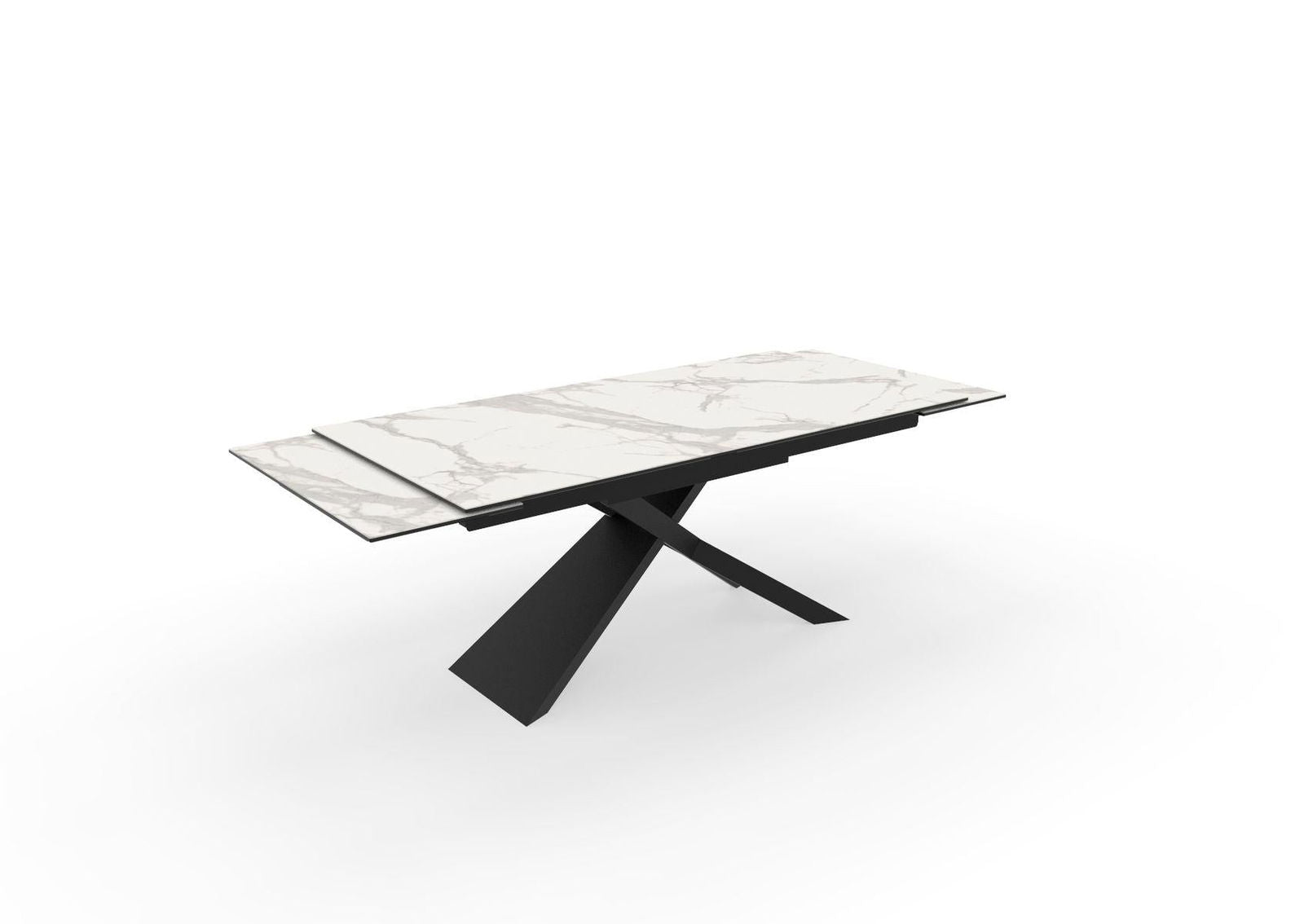 STÓŁ ROZKŁADANY EUPHORIA SZKŁO CERAMICZNE OPTYKA MARMUR 40122  / INVICTA INTERIOR
