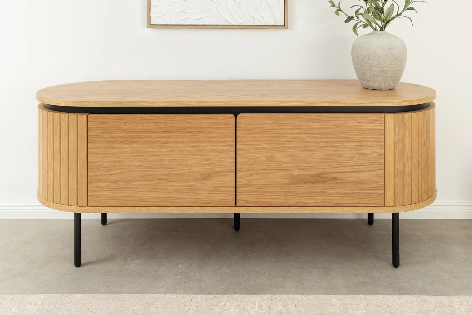 SZAFKA RTV ATELIER 120 CM FORNIR DĘBOWY / 47449 / INVICTA INTERIOR