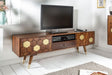 SZAFKA RTV MYSTIC LIVING 140 cm akacja gold / 39949 / INVICTA INTERIOR