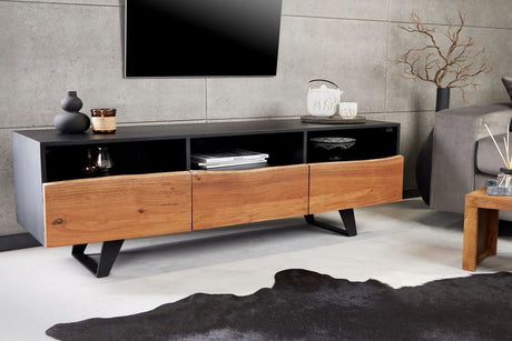 SZAFKA RTV ORGANIC ARTWORK AKACJA 140 CM / 43305 / INVICTA INTERIOR