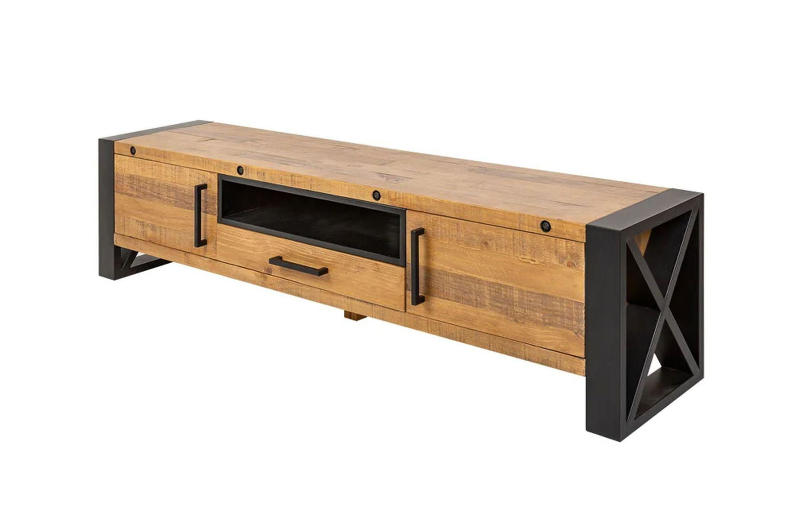 SZAFKA RTV THOR 200 CM NATURALNA SOSNA / 40684 / INVICTA INTERIOR