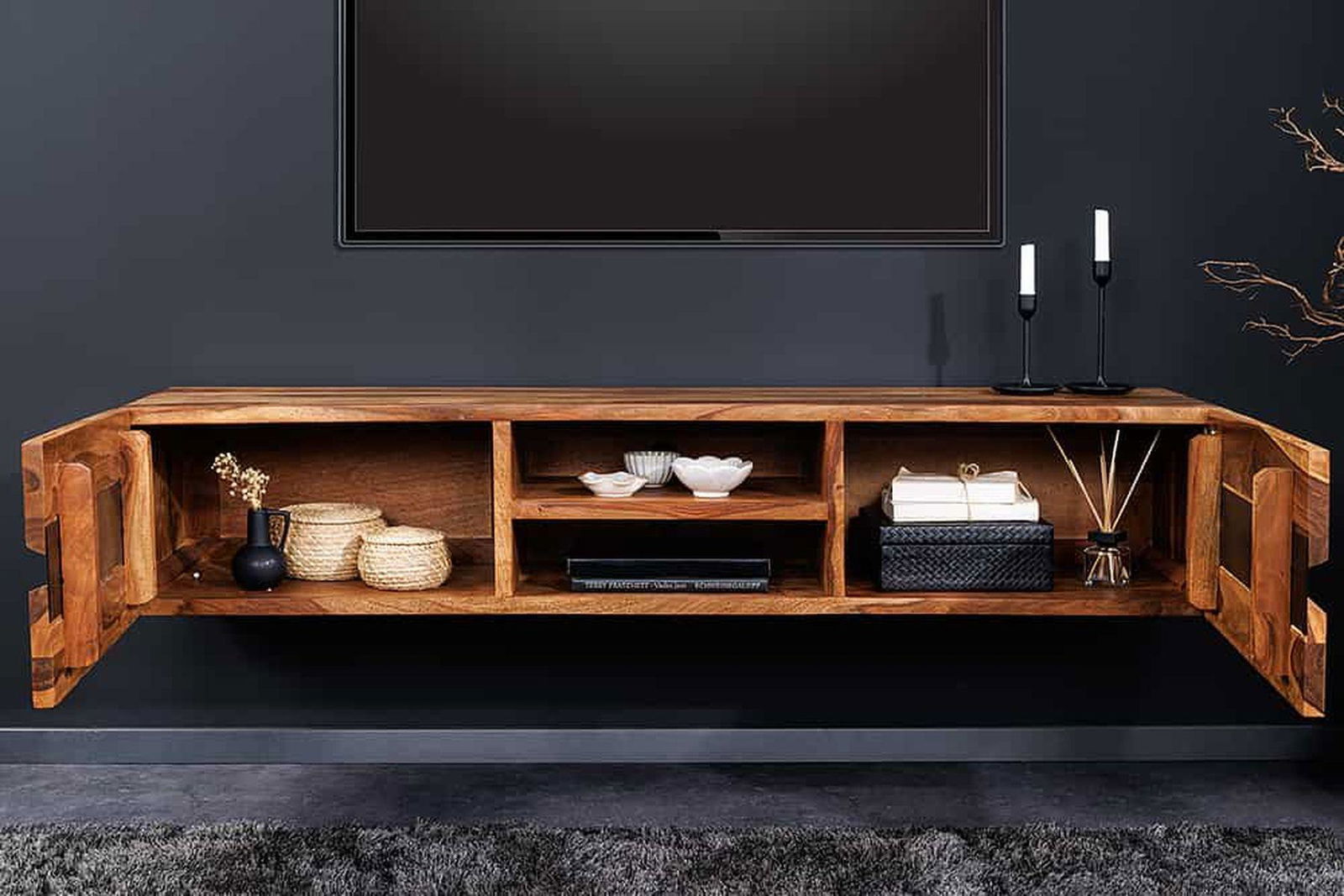 SZAFKA RTV WISZĄCA AMAZONAS 43707 / INVICTA INTERIOR