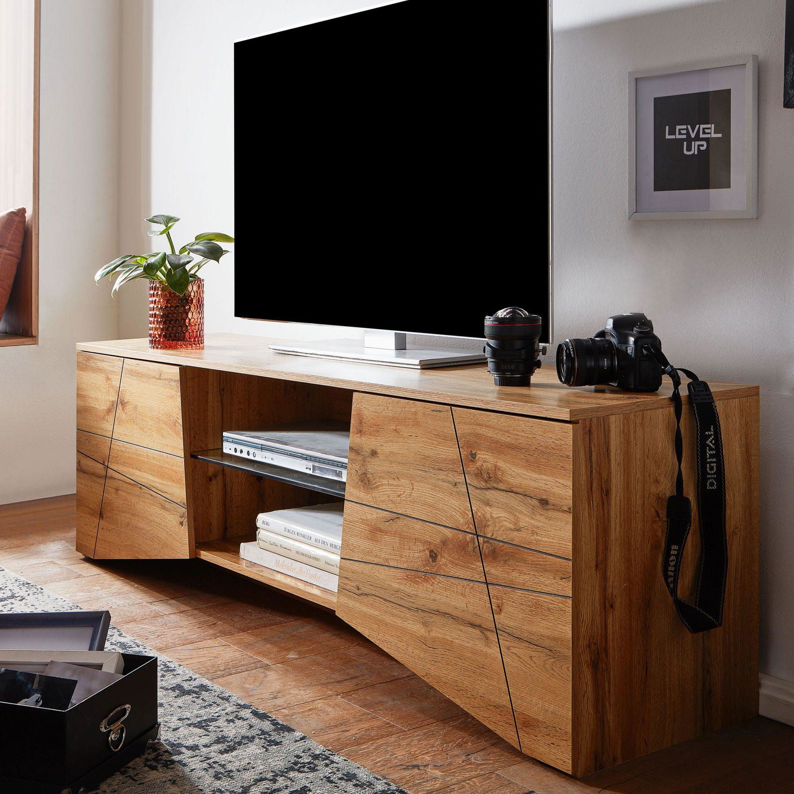 SZAFKA RTV WOHNLING 160 CM OPTYKA DĄB / WL6.577