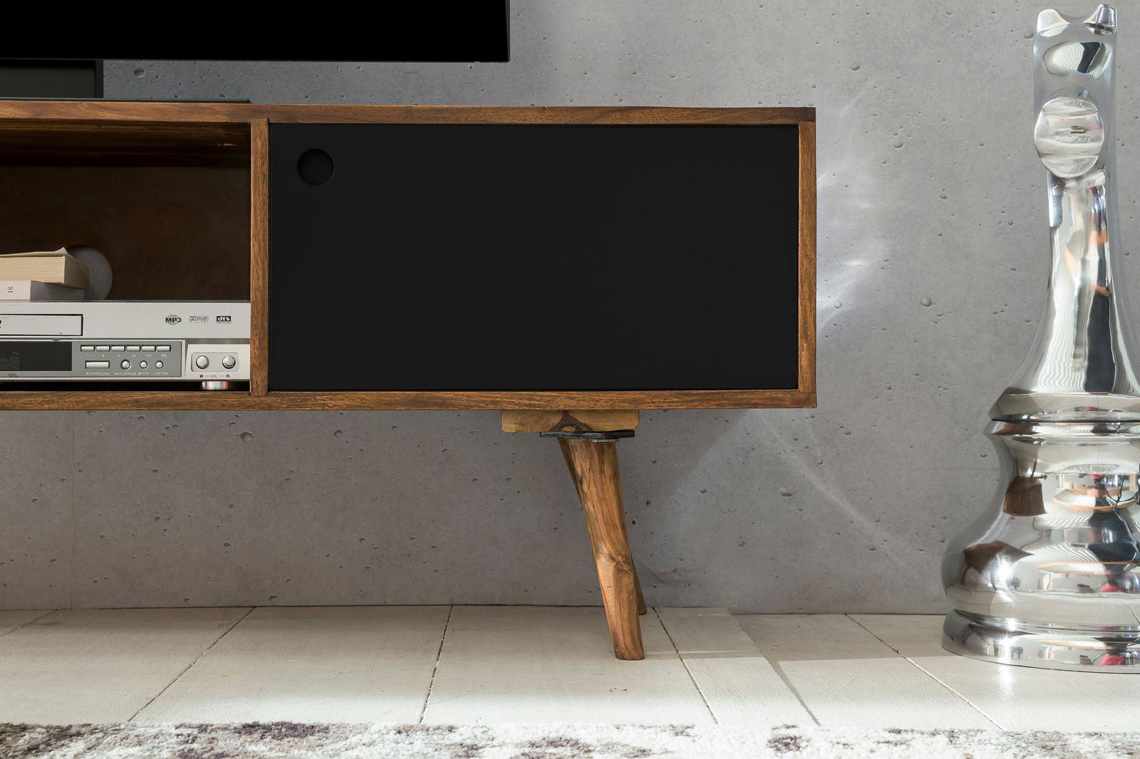 SZAFKA RTV WOHNLING REPA 140 CM CZARNA / WL1.973