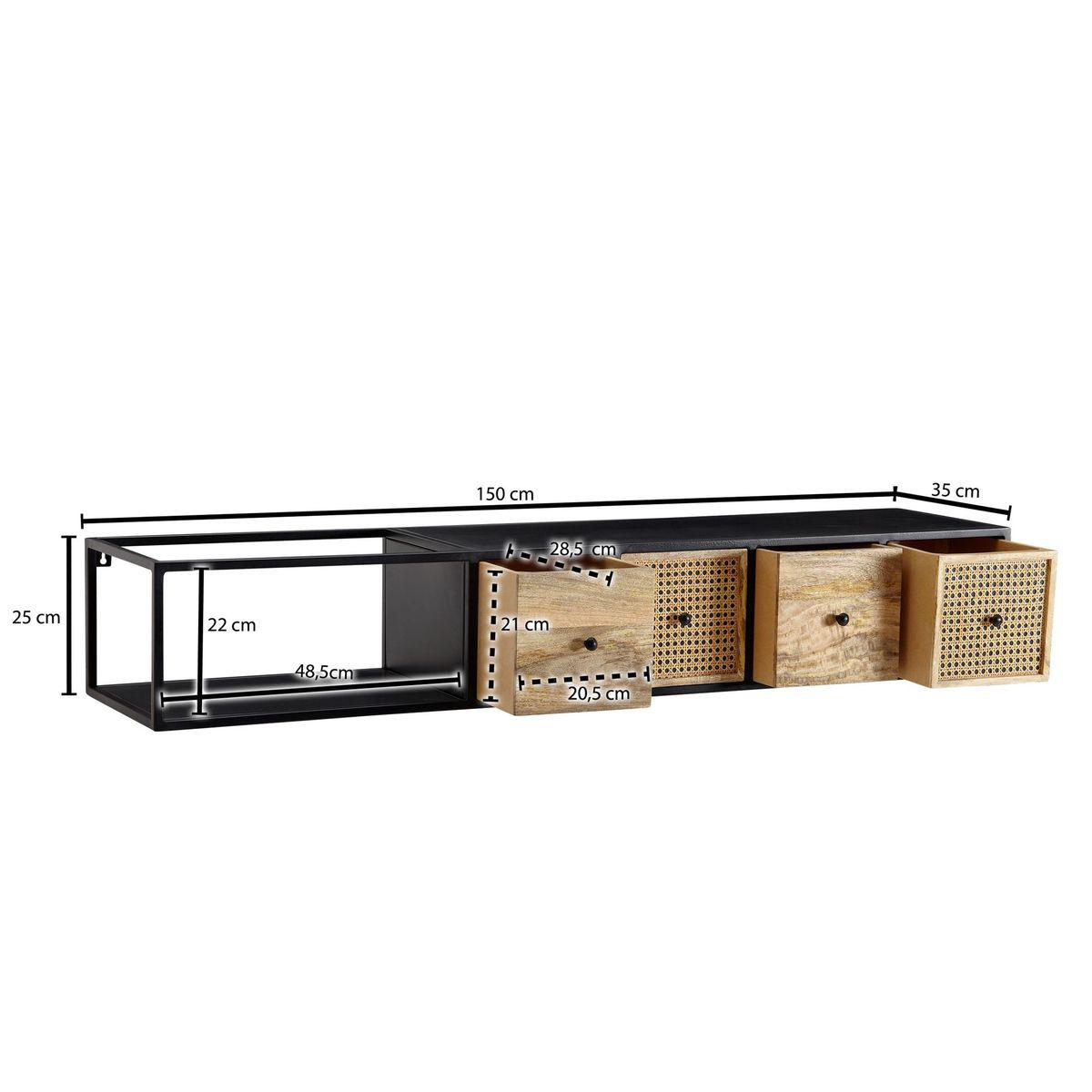 SZAFKA RTV WOHNLING WISZĄCA 150 CM / WL6.588