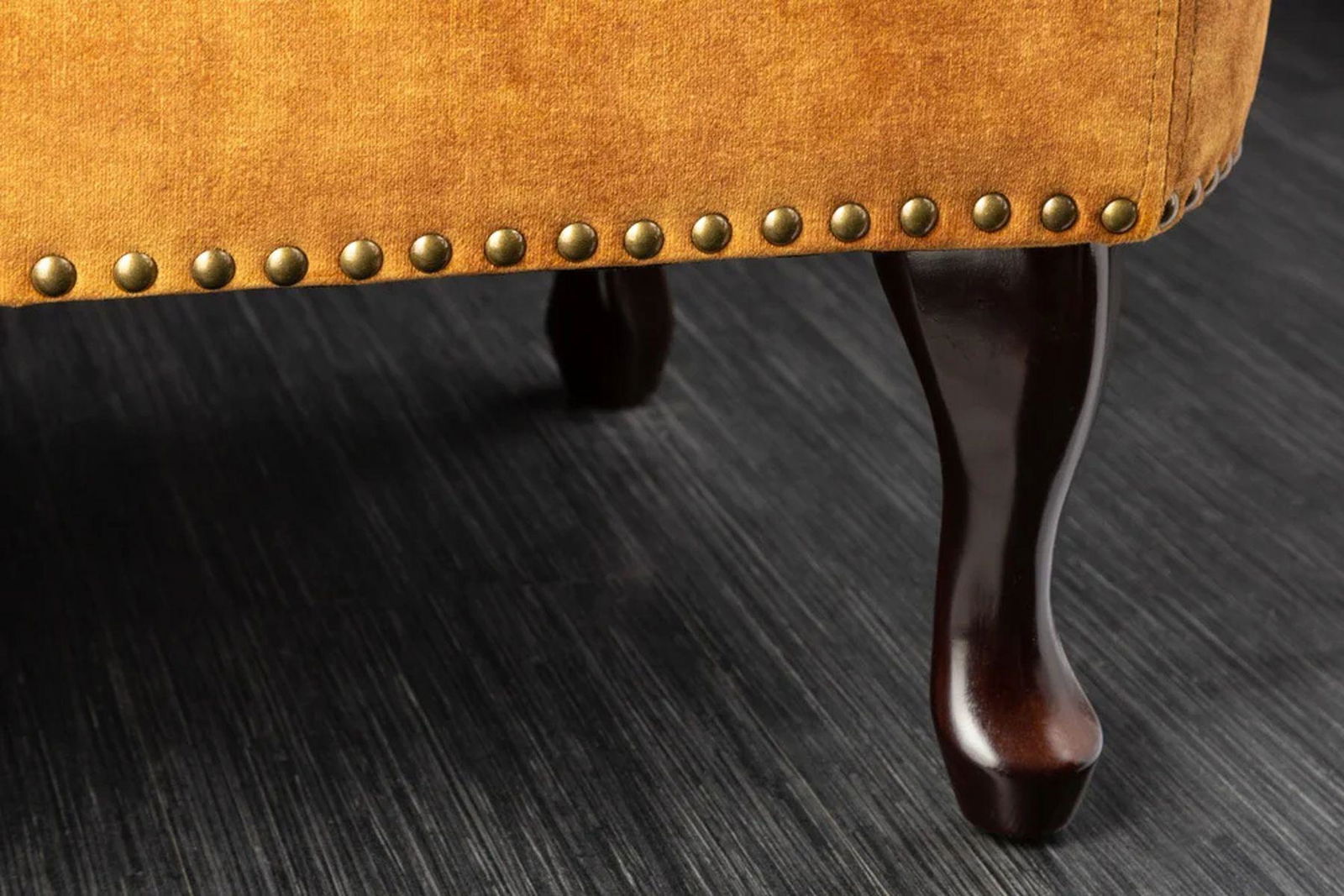 SZEZLONG CHESTERFIELD AKSAMIT  ŻÓŁTY 170 CM / 41252  / INVICTA INTERIOR