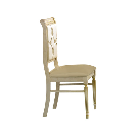 WŁOSKIE KLASYCZNE KRZESŁO VENUS BEŻ+ZŁOTO